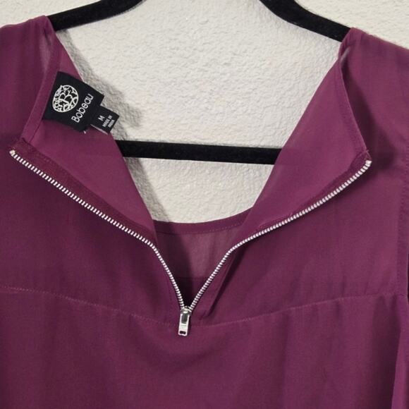 Bobeau Women’s Plum Blouse Size Large Mother Of Bride Plumcore Soft Glam Event - Picture 4 of 8